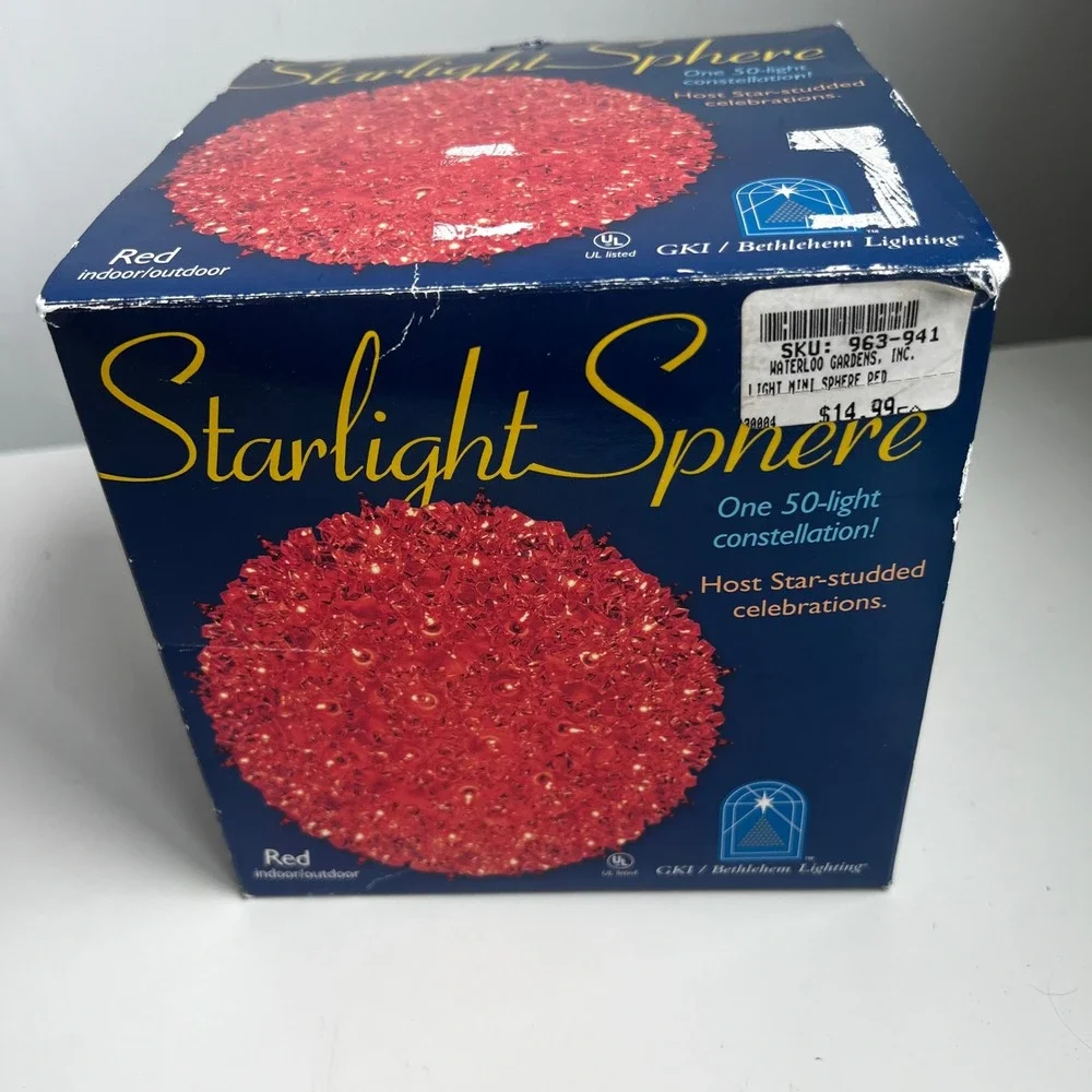 GKI Bethlehem Lighting Starlight Sphere Red 50 Light Constellation Decor